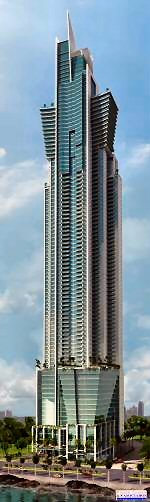 LATIN AMERICA'S TALLEST? The 104-story Ice Tower in Panama City set for completion in 2010. Photo: Pinzon, Lozano & Asociados
