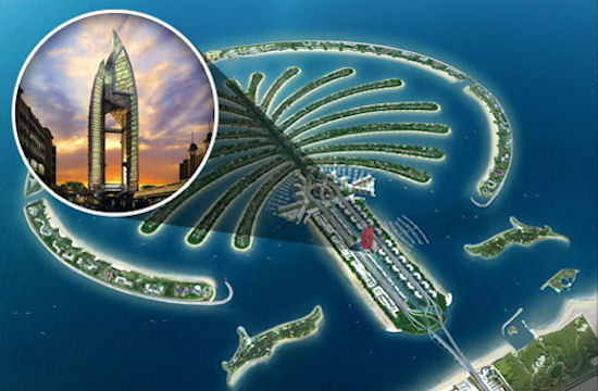 dubai map of the world islands. Trump Dubai will be built on